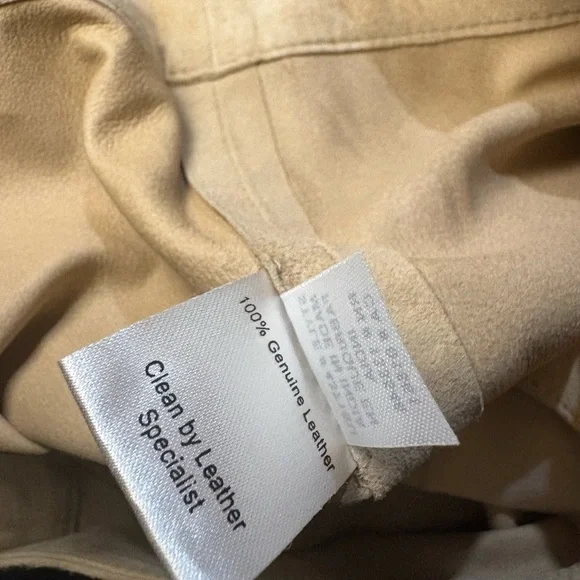 NWT Ecru Women’s Tan Suede Maxi Skirt with Button Detail Genuine Leather
